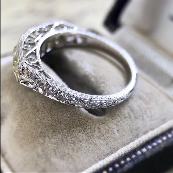 New Vintage 925 Square Diamond Ring - Picture 3 of 5